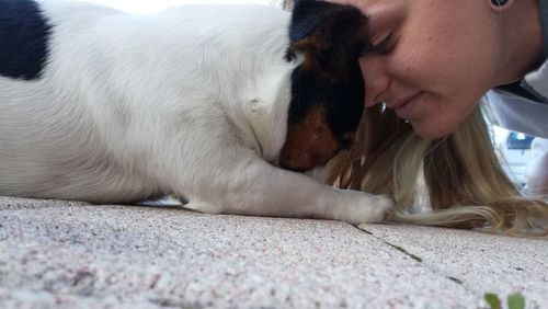 Woman looking at camera