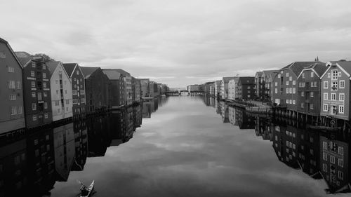 Reflection of buildings in water