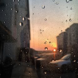 Raindrops on glass window