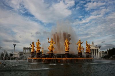 Fountain against sky