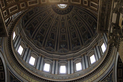 Low angle view of ornate ceiling