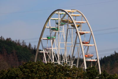 Low angle view of ferris wheel against sky