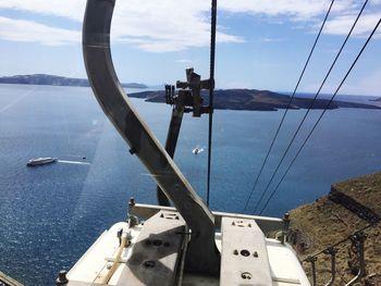 Suspension bridge over sea