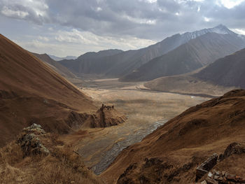 Scenic view of desert against sky