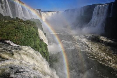 Scenic view of waterfall