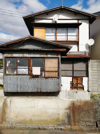 Exterior of old building against sky