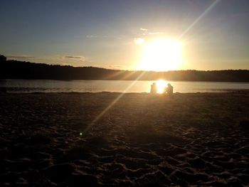 Sunset over lake