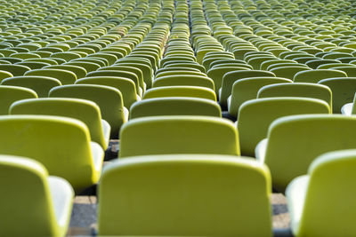 Full frame shot of empty chairs