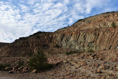 Scenic view of rocky mountains against sky