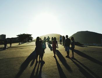 Woman walking on road