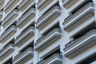Pattern of balconies of a luxury hotel in the caribbean. full frame shot of built structure