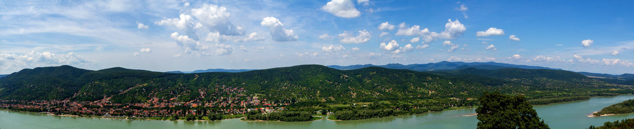 Panoramic view of lake against sky