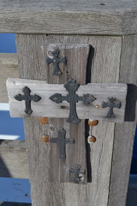 Close-up of wooden door