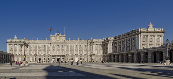 View of historical building against blue sky