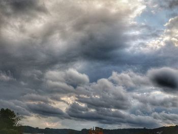 Low angle view of storm clouds in sky