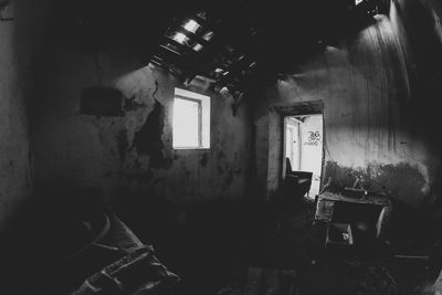 Interior of abandoned building