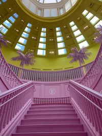 Low angle view of staircase in building