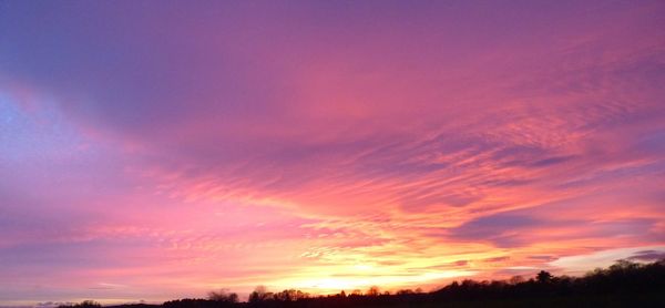 Scenic view of landscape at sunset