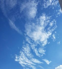 Low angle view of blue sky