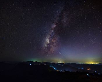 Low angle view of starry sky