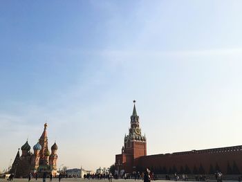 View of buildings in city against sky