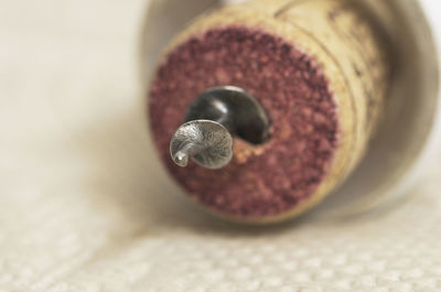 Close-up of spoon on table