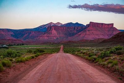 Road passing through mountain