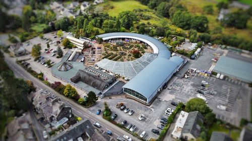 High angle view of city