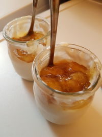 Close-up of coffee in glass