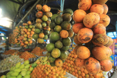 Fruits for sale at market stall