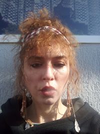 Close-up portrait of woman