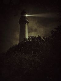Illuminated lights at night