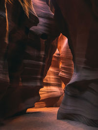 Rock formations in cave