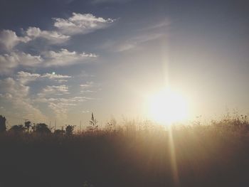 Scenic view of landscape at sunset