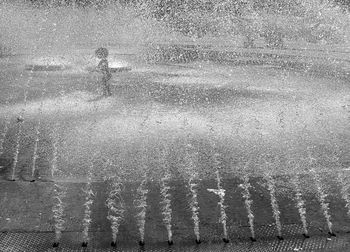 High angle view of wet land in rainy season