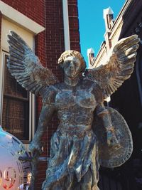 Low angle view of statue