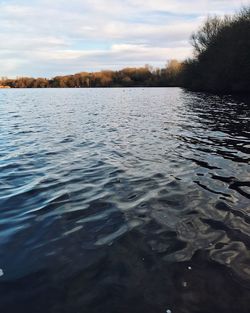 Scenic view of frozen lake against sky