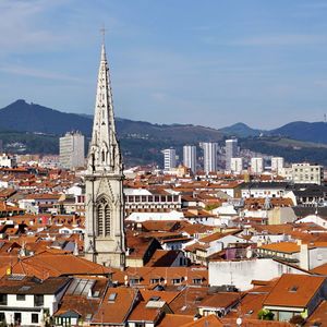 Cityscape of bilbao city, spain. bilbao travel destination