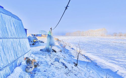 High angle view of sea against sky
