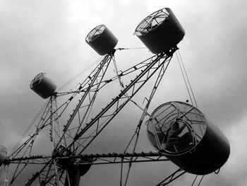 Low angle view of ferris wheel against sky