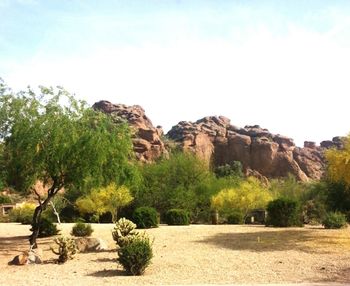 Scenic view of mountain against sky