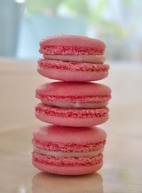 Close-up of donuts on table