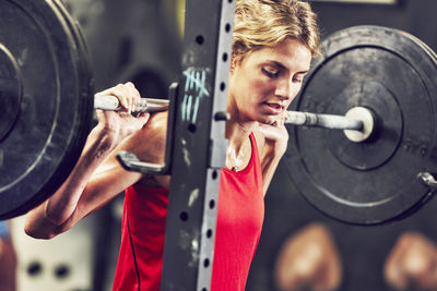 Woman training in gym