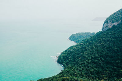 High angle view of sea