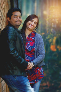 Young couple standing outdoors