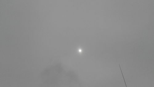 Low angle view of moon in sky