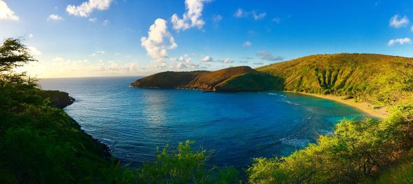 Panoramic view of sea against sky