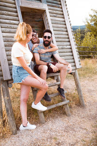 Young woman on sunglasses