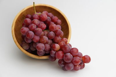 Directly above shot of grapes in bowl