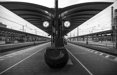 Railroad station without people